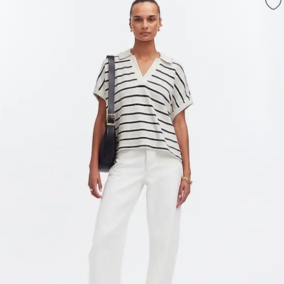 Madewell Relaxed V-Neck Shirt - Picture 1 of 4